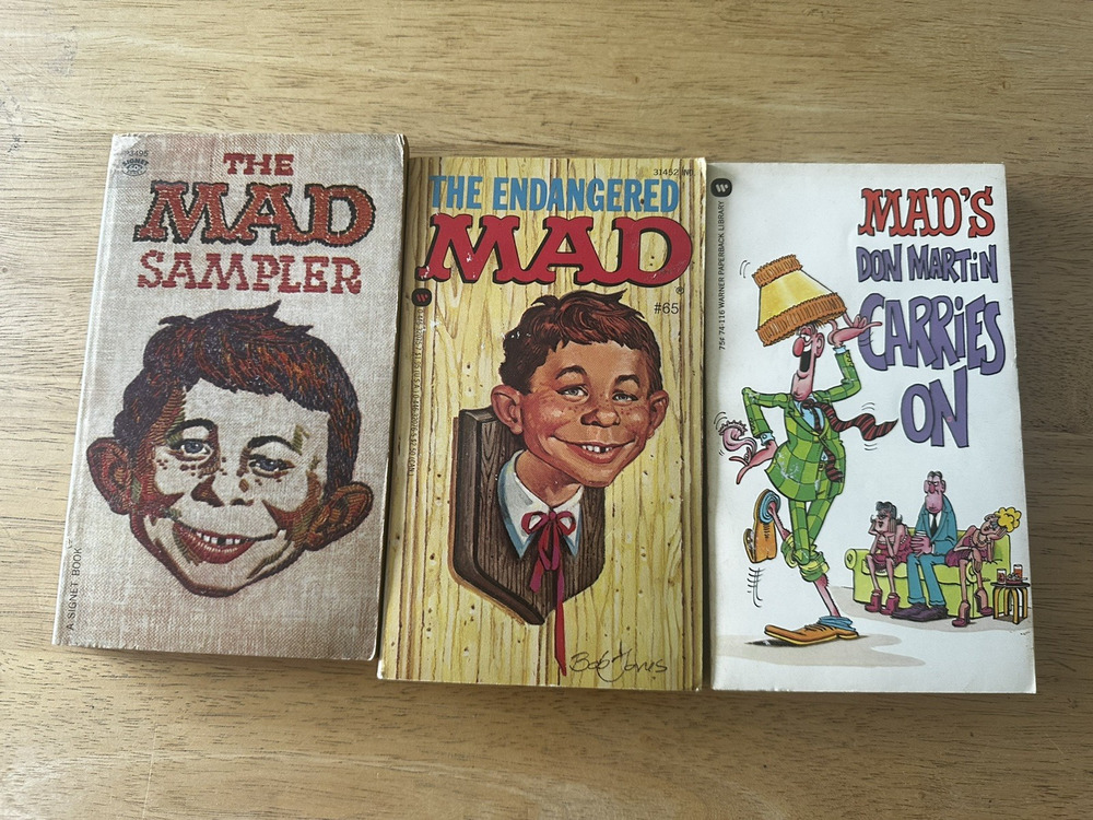 The Endangered Mad/The Mad Sampler/Mad's Don Martin Carries On PB Book Lot VTG